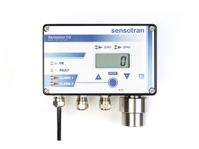 Sensotox C2 - Central de detecció que utiliza la tecnologia NFC™. Amb display , alarma acústica i relés amb opció sense fils.
